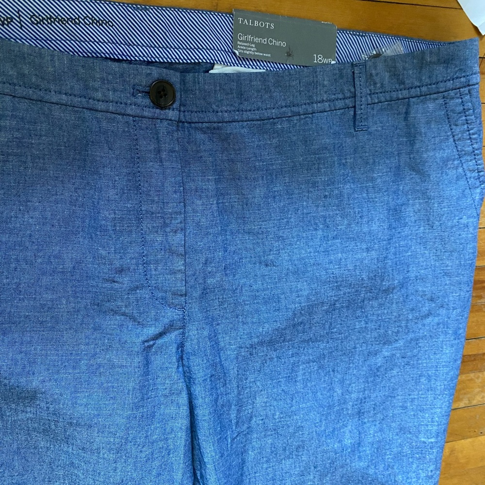 NWT Sz 18w Petite Fit Talbots Girlfriend Chino